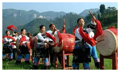 Miao Ethnic Drum dance in Xiangxi