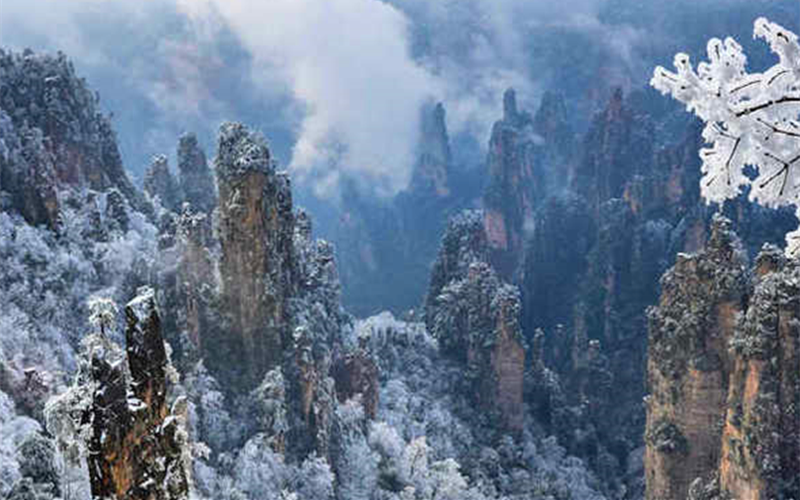 Winter Snow of Tianzi Mt