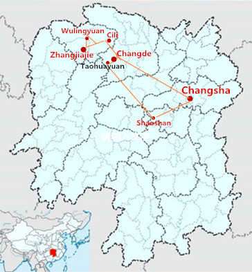 7 Days Changsha Zhangjiajie Changde Shaoshan Tour