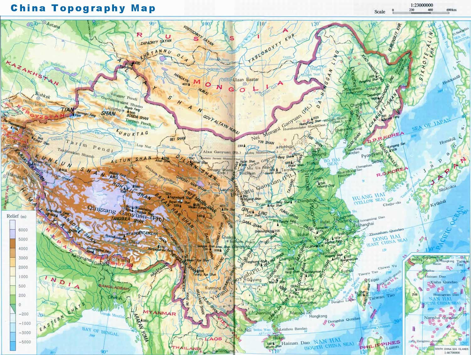 China Topgraphic Map