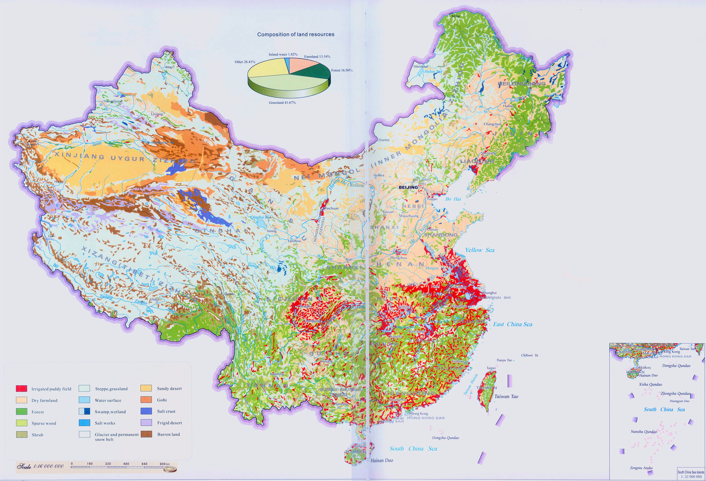 China Land Covers Map