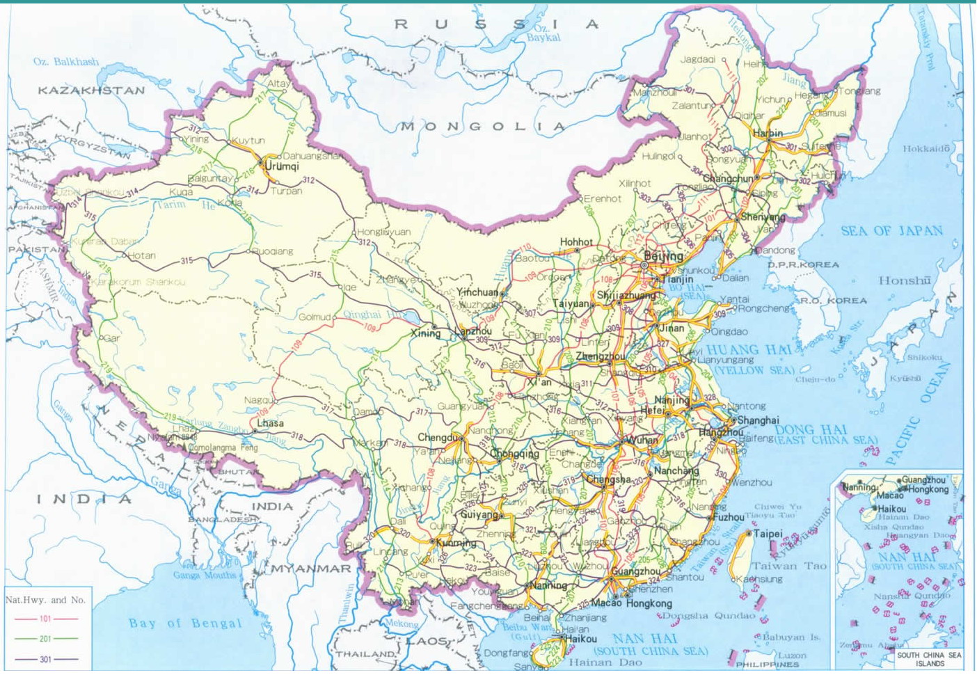 China Highway Map