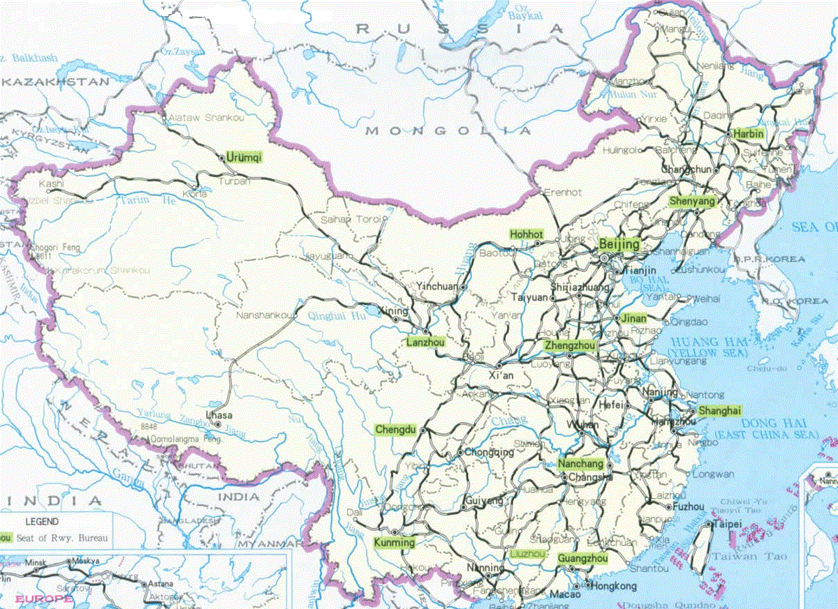 China Railway Map