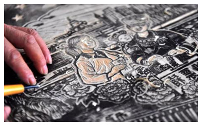 Shanxi folk woodcut prints 